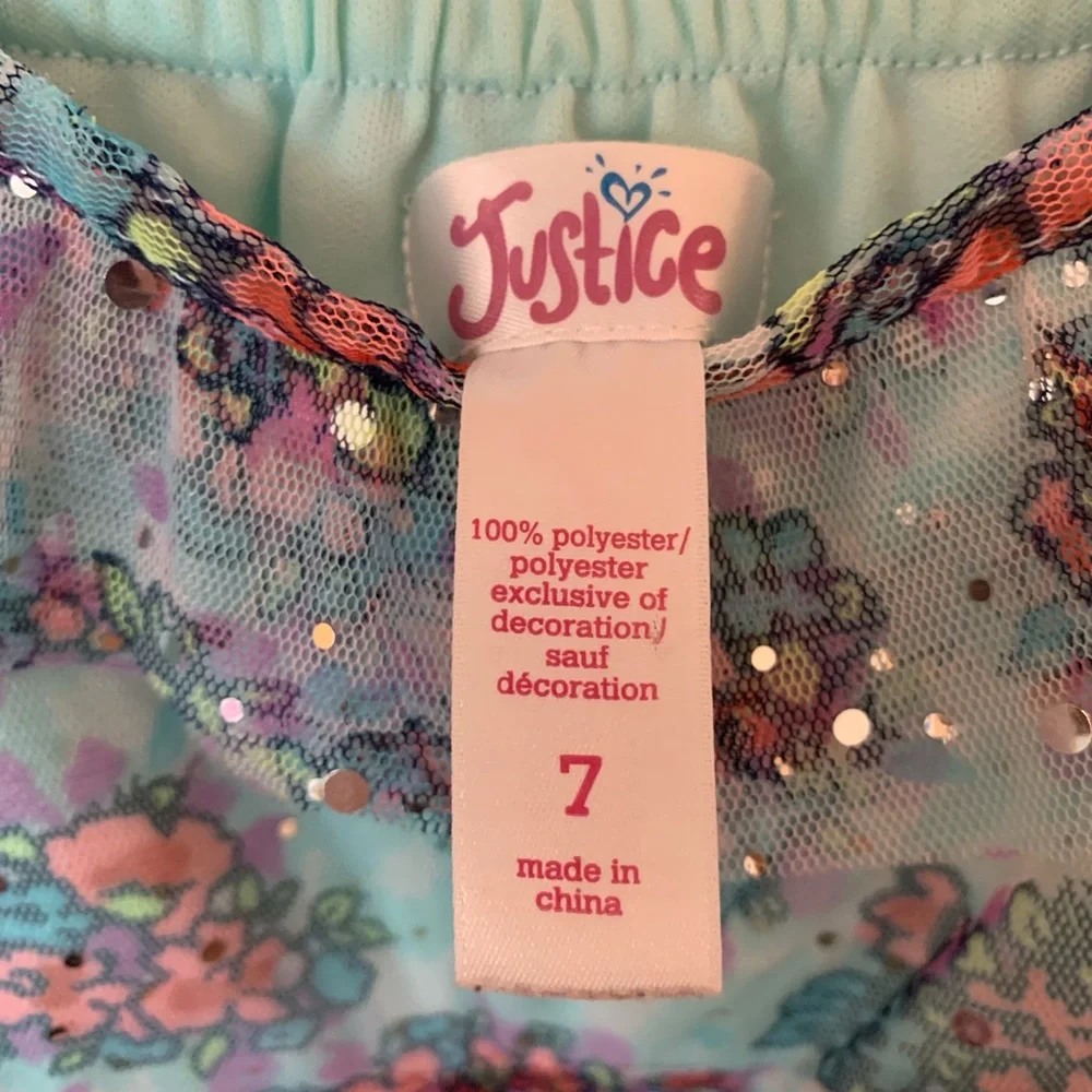 Justice ruffed dress size 7